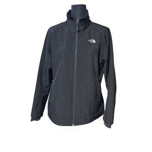 The North Face Jacket Women XL Black Soft Shell Full Zip Flaw